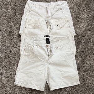 Bundle of 3 women’s white shorts. All size 12
